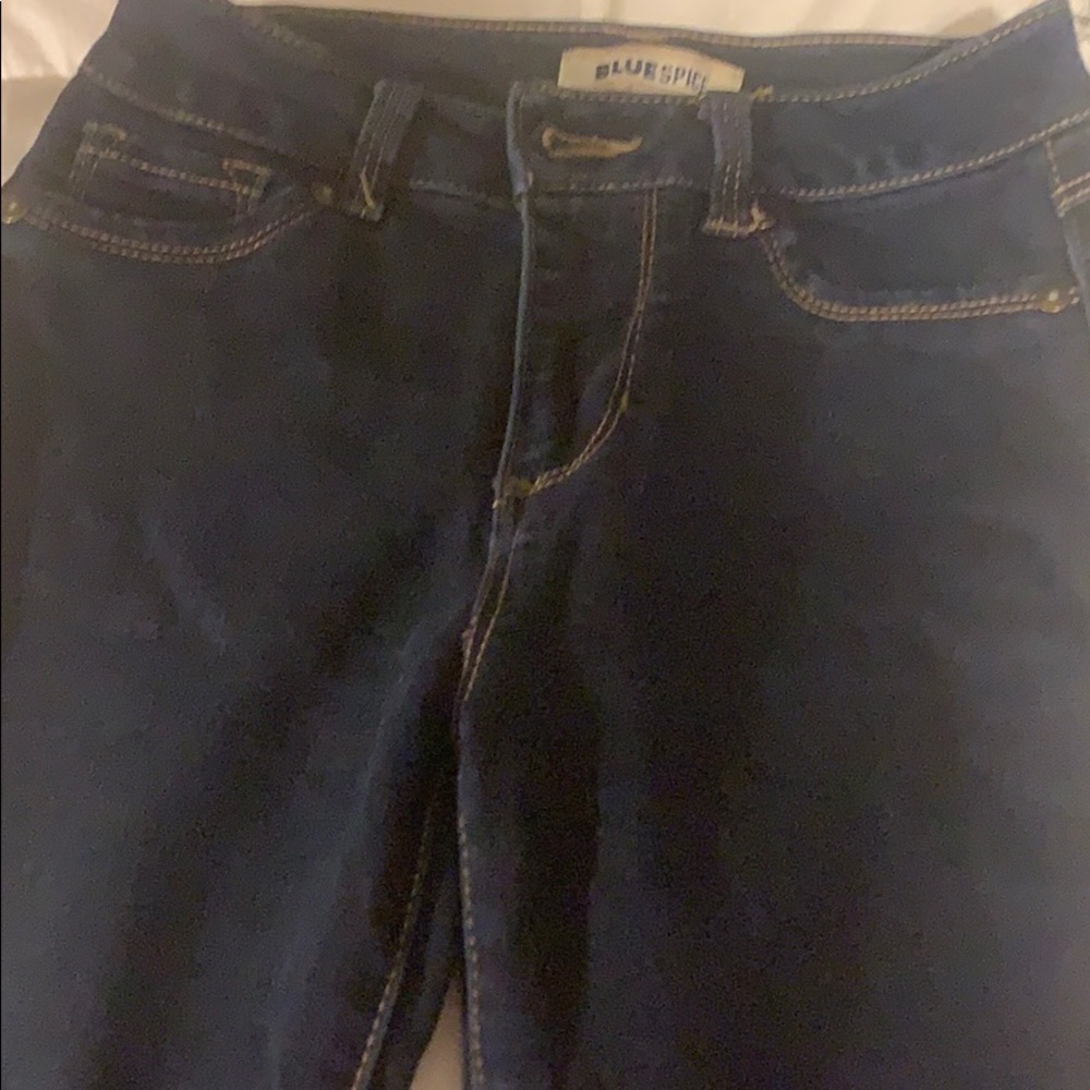 Dark blue jeans